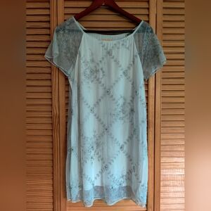 Alice + Olivia White Beaded Mesh Dress